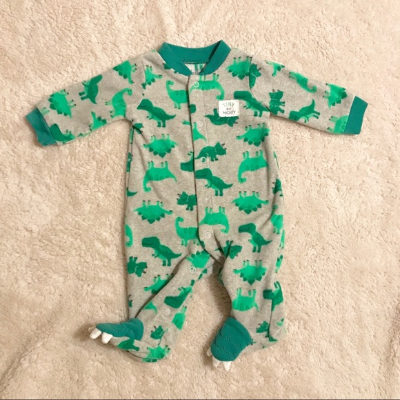 Fleece dinosaur print one piece - Picture 1 of 5